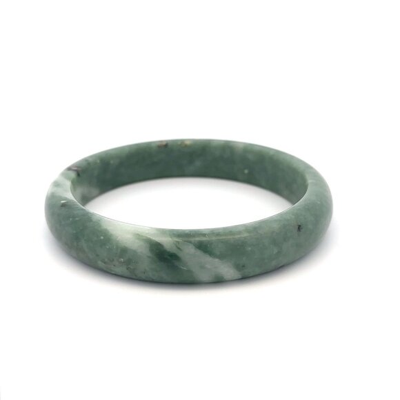 Natural Jade Gemstone Bangle Bracelet Size 7.5 inches - Picture 7 of 10